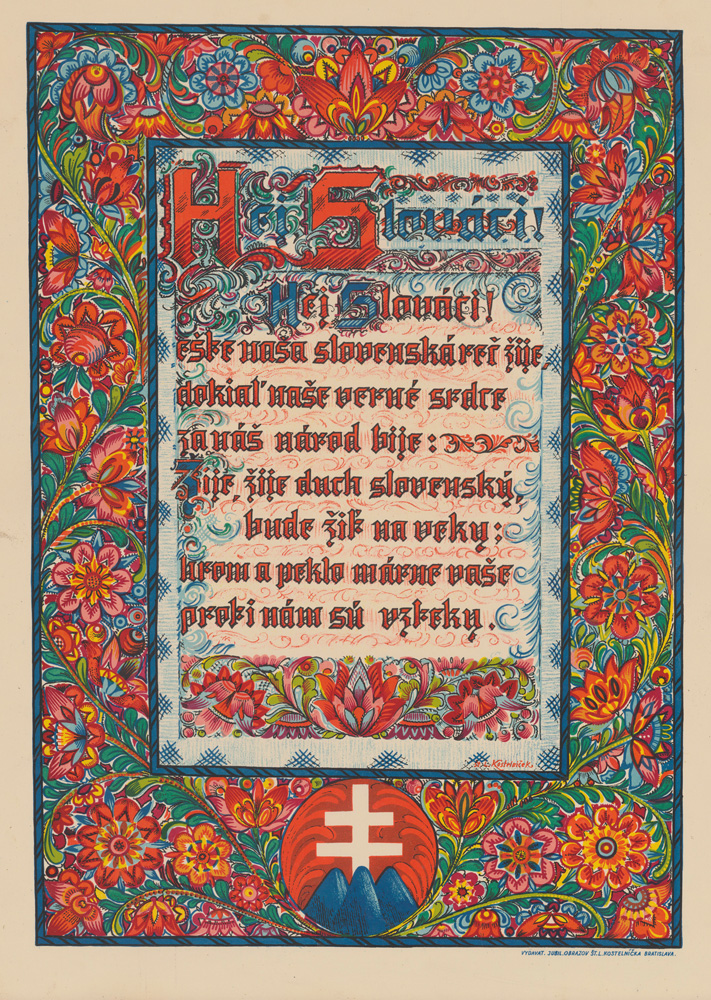 Štefan Leonard Kostelníček. Hey, Slovaks. 1939 – 1945. Decorative painting. SNM – HM