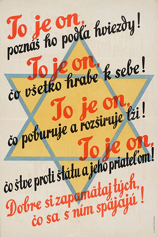 Neznámy autor - To je on, poznáš ho podľa hviezdy!, 1941 – 1942, Slovenské národné múzeum - archív SNM v Bratislave